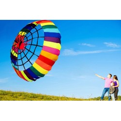 Colorful rainbow with spider - large kite - 2.5m