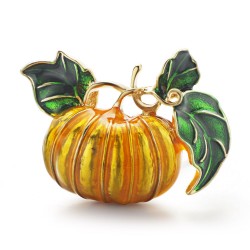 Abóbora de Halloween - broche de esmalte