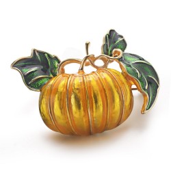 Abóbora de Halloween - broche de esmalte