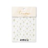 Nail stickers - gold / silver - flame / stars / white cloudsNails