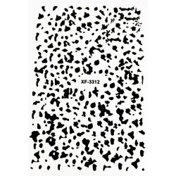 3D nail stickers - colored gold foil with spots - self adhesive