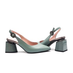 Elegant sandals - slingback pumps - genuine leatherHigh heels