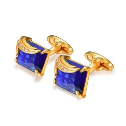 Luxury square crystal cufflinks