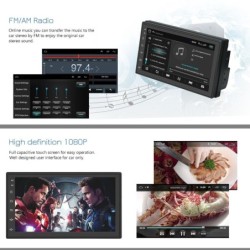 Universal car radio - MP5 player - 2 Din - Android - Bluetooth - GPS - MirrorLink - touch screen - camera