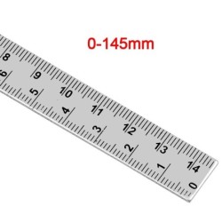 180 degree protractor - angle meter - measuring ruler - rotary - stainless steel - 0 - 145mm