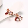 Elegant rose gold stud earrings - four color zircon - butterflies shapedEarrings