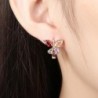 Elegant rose gold stud earrings - four color zircon - butterflies shapedEarrings