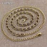 Fashionable metal belt - long thin chain - with colorful beads - adjustable