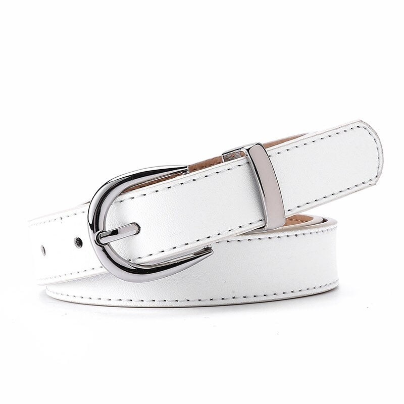 Luxurious leather belt - with alloy buckleBelts