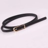 Elegant thin leather belt - adjustable