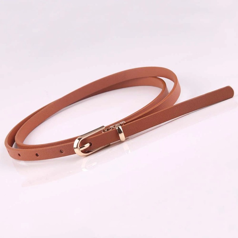 Elegant thin leather belt - adjustable