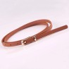 Elegant thin leather belt - adjustable