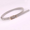 Elegant thin leather belt - adjustable