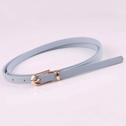 Elegant thin leather belt - adjustable