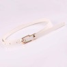 Elegant thin leather belt - adjustable