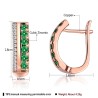 Luxurious rose gold earrings - with cubic zirconia