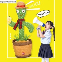 Electronic cactus - talking / singing / dancing / wiggling - funny plush toy - 31cm