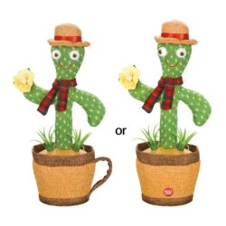 Electronic cactus - talking / singing / dancing / wiggling - funny plush toy - 31cm