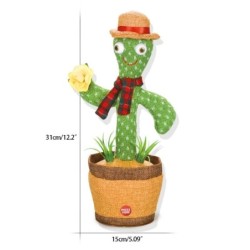 Electronic cactus - talking / singing / dancing / wiggling - funny plush toy - 31cm