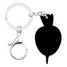 Metal keychain with acrylic red radish