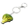 Metal keychain with acrylic broccoli