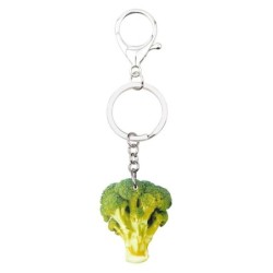 Metal keychain with acrylic broccoli