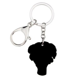 Metal keychain with acrylic broccoli