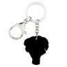 Metal keychain with acrylic broccoli