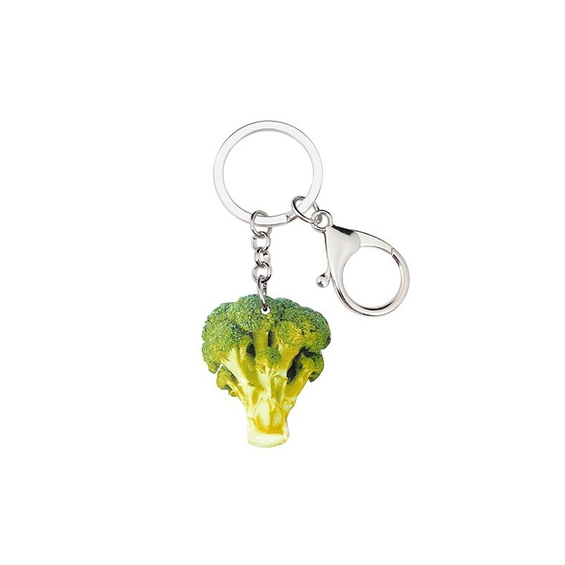 Metal keychain with acrylic broccoli