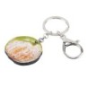 Metal keychain - with acrylic tangerine