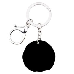 Metal keychain - with acrylic tangerine