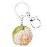 Metal keychain - with acrylic tangerine