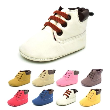 Infant / baby first shoes - for boys / girls - soft leather - anti-slip