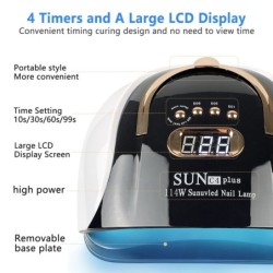 Professional nail lamp - dryer - with 4 timer setting / handle - UV - 57 LED - 114W