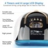 Professional nail lamp - dryer - with 4 timer setting / handle - UV - 57 LED - 114W