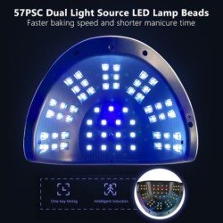 Professional nail lamp - dryer - with 4 timer setting / handle - UV - 57 LED - 114W