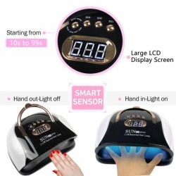 Professional nail lamp - dryer - with 4 timer setting / handle - UV - 57 LED - 114W