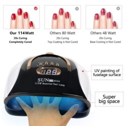 Professional nail lamp - dryer - with 4 timer setting / handle - UV - 57 LED - 114W