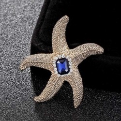 Coral starfish with crystal - vintage brooch