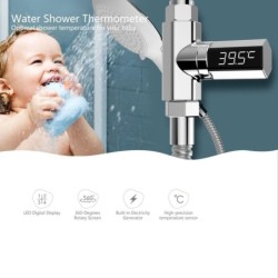 Water temperature meter - thermometer - LED LCD display - 360 degrees rotation - for shower / bathBathroom & Toilet