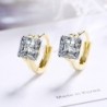 Luxurious small round earrings - with crystal - 925 sterling silverEarrings
