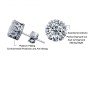 Fashionable small stud earrings - crown with zirconia - unisexEarrings