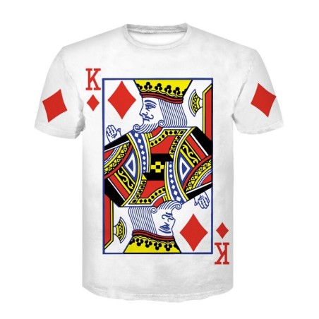 Classic short sleeve t-shirt - 3D printed poker playing cards