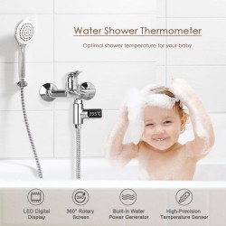 Water temperature meter - thermometer - LED LCD display - 360 degrees rotation - for shower / bathBathroom & Toilet