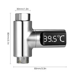 Water temperature meter - thermometer - LED LCD display - 360 degrees rotation - for shower / bathBathroom & Toilet