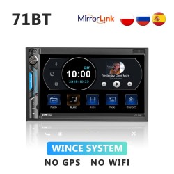 Car radio - MP5 player - 2Din - touch screen - Bluetooth - Mirror Link - USB - Bluetooth - AndroidRadio