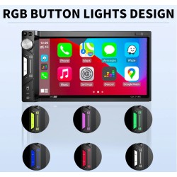 Car radio - MP5 player - 2Din - touch screen - Bluetooth - Mirror Link - USB - Bluetooth - AndroidRadio
