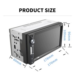Car radio - MP5 player - 2Din - touch screen - Bluetooth - Mirror Link - USB - Bluetooth - AndroidRadio