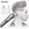 Kemei - aparador de cabelo profissional - sem fio - com display LED digital