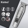 Kemei - aparador de cabelo profissional - sem fio - com display LED digital